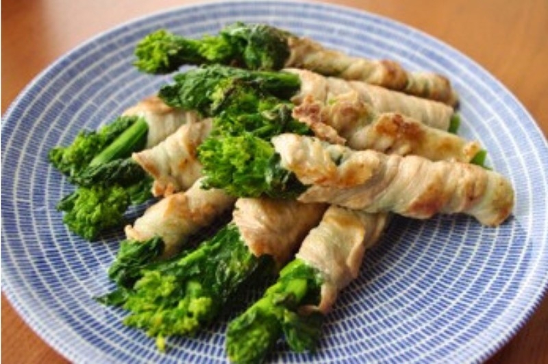 菜の花の肉巻き