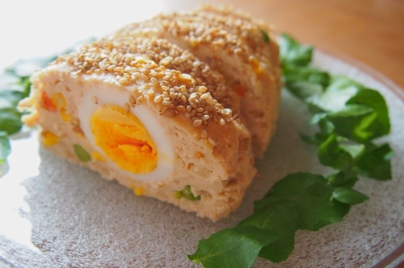 鶏ひき肉の和風ミートローフ